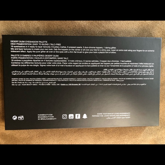 NIB NWT Huda Beauty Desert Dusk Eyeshadow Palette - Picture 6 of 16